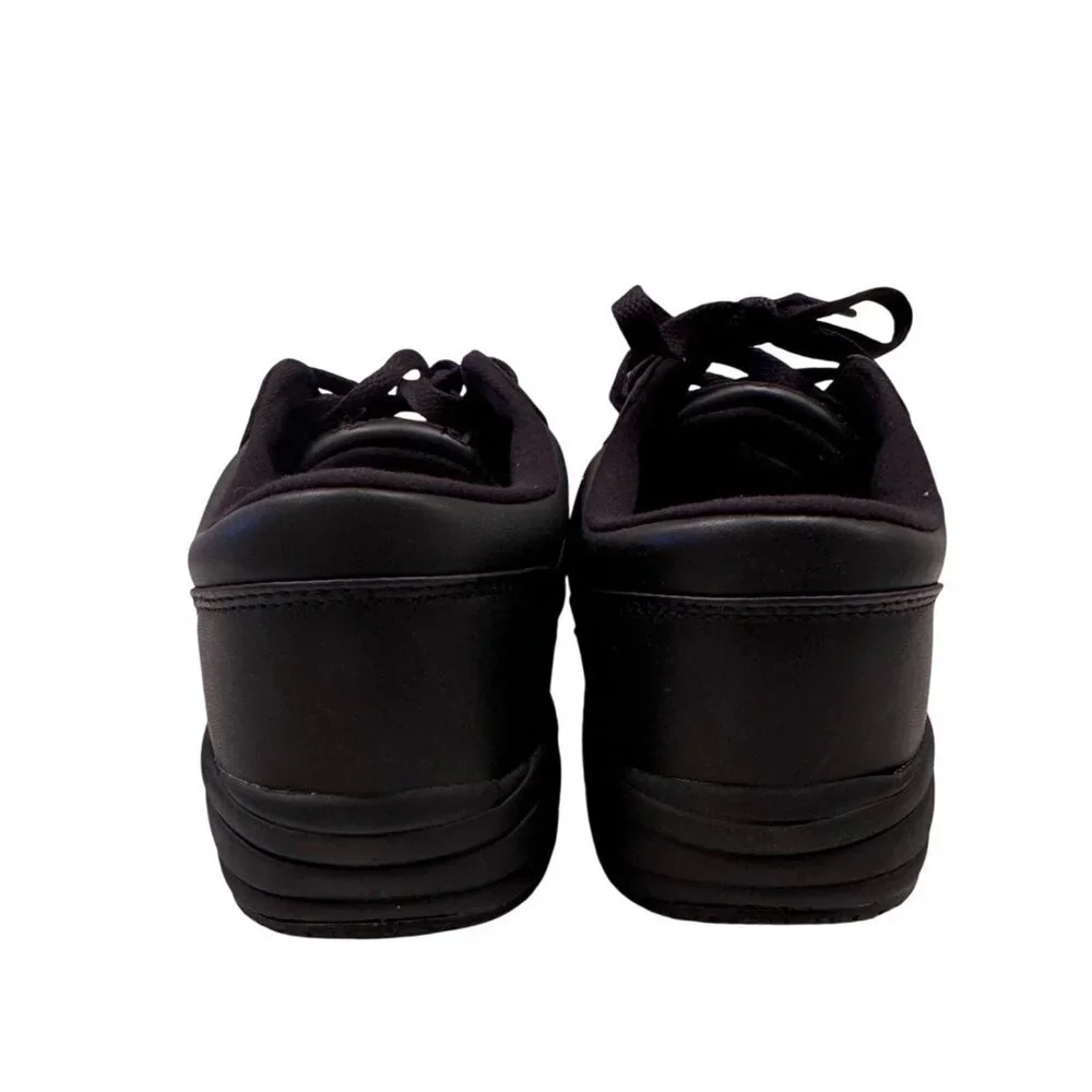 Propet Washable Walker Size 7.5 M Black Leather Sneaker Comfort Arch NWB